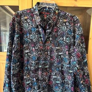 Visconti Black multicolored long sleeve shirt